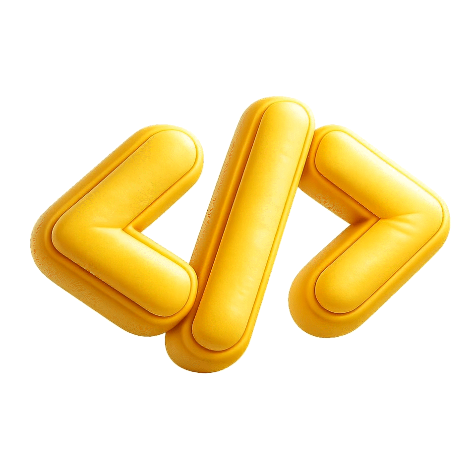3D code brackets icon